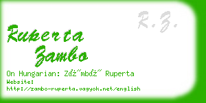 ruperta zambo business card